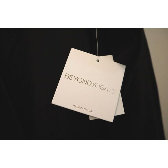 Beyond Yoga CF6136 Women's Sz L Black Overlapping V-Neck L/S Jumpsuit - Picture 6 of 15